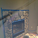 Fireplace Stone Work Construction Project Before